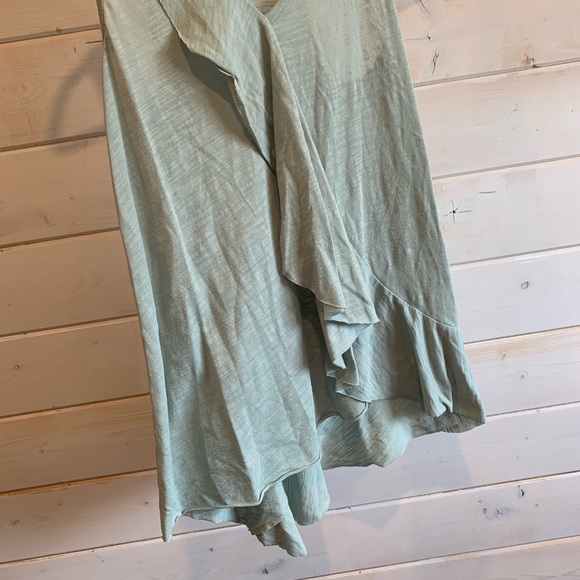 4/$30 Ya Los Angeles | Mint Ruffle Tank Top - Picture 3 of 4